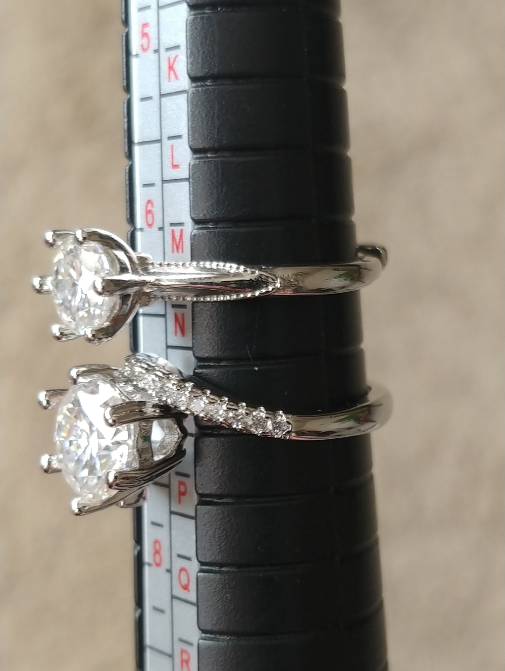 Moissanite Rings-2 - Picture 2 of 8